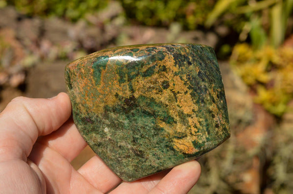 Polished Rare Fluorescent Green Verdite Ruby Corundum Free Forms  x 5 From Zimbabwe - TopRock