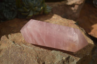 Polished Double Terminated Pink Rose Quartz Points  x 4 From Ambatondrazaka, Madagascar - TopRock