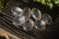 Polished Clear Quartz Crystal Galet / Palm Stones x 7 From Madagascar