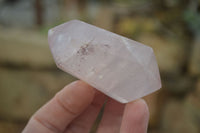 Polished Gemmy Double Terminated Rose Quartz Points x 6 From Antsirabe, Madagascar