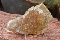 Natural Golden Limonite Quartz Clusters  x 3 From Mwinilunga, Zambia - TopRock