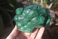 Natural Crystalline Botryoidal Malachite Specimens  x 3 From Congo