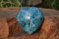 Polished Blue Apatite Gemstone Hearts  x 3 From Madagascar - Toprock Gemstones and Minerals 