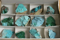 Natural Blue Chrysocolla With Malachite Specimens  x 12 From Kolwezi, Congo - TopRock