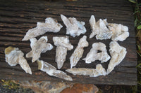 Natural Drusy Quartz Coated Calcite Crystals  x 12 From Alberts Mountain, Lesotho - Toprock Gemstones and Minerals 