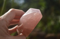 Polished Double Terminated Pink Rose Quartz Points  x 4 From Ambatondrazaka, Madagascar - TopRock