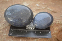 Polished  Blue Lazulite Palm Stones  x 12 From Madagascar