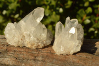 Natural Small Optic to Near Optic Quartz Clusters  x 35 From Madagascar - TopRock