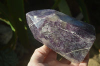 Polished Purple Lepidolite Point  x 1 From Madagascar