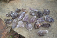 Natural Smokey Amethyst Window Quartz Crystals  x 20 From Chiredzi, Zimbabwe - Toprock Gemstones and Minerals 