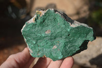 Natural Crystalline Malachite Specimens  x 6 From Congo