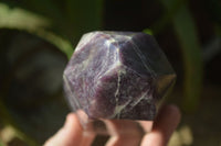 Polished Purple Lepidolite Point  x 1 From Madagascar