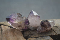 Natural Smokey Amethyst Window Quartz Crystals  x 12 From Chiredzi, Zimbabwe - Toprock Gemstones and Minerals 