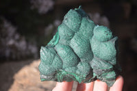 Natural Crystalline Botryoidal Malachite Specimens  x 3 From Congo