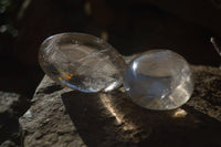 Polished Clear Quartz Crystal Galet / Palm Stones x 7 From Madagascar