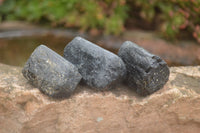 Natural Schorl Black Tourmaline Crystals  x 35 From Zimbabwe - TopRock