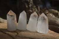 Polished Clear Quartz Crystal Points x 12 From Madagascar