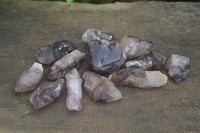 Natural Smokey Skeletal Amethyst Crystals  x 12 From Chiredzi, Zimbabwe