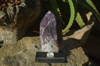 Polished Purple Lepidolite Point  x 1 From Madagascar