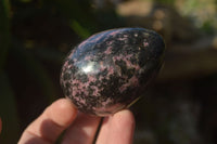 Polished Rhodonite Gemstone Eggs x 6 From Madagascar