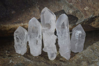 Natural Single Clear Quartz Crystals  x 35 From Madagascar - Toprock Gemstones and Minerals 