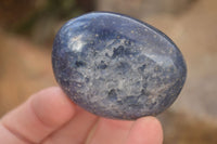 Polished  Blue Lazulite Palm Stones  x 12 From Madagascar