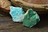 Natural Blue Chrysocolla With Malachite Specimens  x 12 From Kolwezi, Congo - TopRock