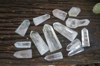 Polished Clear & Pale Citrine / Rainbow Veil Quartz Points  x 14 From Madagascar - Toprock Gemstones and Minerals 