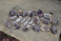 Natural Skeletal Smokey Amethyst Window Quartz Crystals  x 24 From Chiredzi, Zimbabwe - Toprock Gemstones and Minerals 