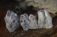 Natural Sugar Amethyst Clusters  x 6 From Solwezi, Zambia - Toprock Gemstones and Minerals 