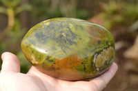 Polished Vibrant Green Opal Standing Free Forms x 2 From Antsirabe, Madagascar - TopRock