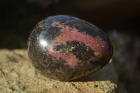 Polished Rhodonite Gemstone Eggs x 6 From Madagascar