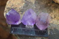 Polished Small Window Amethyst Quartz Points x 12 From Madagascar