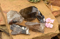 Natural Smokey Quartz Crystal Formations  x 5 From Mt. Mulanje, Malawi - TopRock