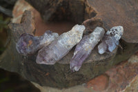 Natural Skeletal Smokey Amethyst Window Quartz Crystals  x 24 From Chiredzi, Zimbabwe - Toprock Gemstones and Minerals 