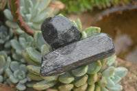 Natural Schorl Black Tourmaline Crystals  x 35 From Zimbabwe - TopRock