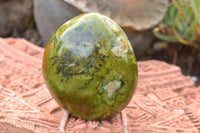 Polished Vibrant Green Opal Standing Free Forms x 2 From Antsirabe, Madagascar - TopRock