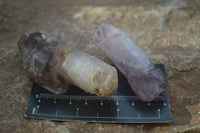 Natural Smokey Skeletal Amethyst Crystals  x 12 From Chiredzi, Zimbabwe