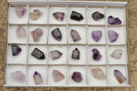 Polished Mini Window Smokey Amethyst Points x 24 From Ankazobe, Madagascar - TopRock