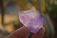 Polished Small Window Amethyst Quartz Points x 12 From Madagascar