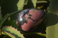 Polished Rhodonite Gemstone Eggs x 6 From Madagascar