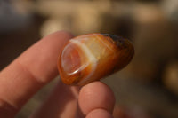 Polished  Carnelian Agate Tumble Stones  x 56 From Madagascar