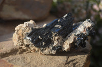 Natural Aegirine With Schorl Specimens  x 4 From Malawi