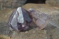 Natural Smokey Skeletal Amethyst Crystals  x 12 From Chiredzi, Zimbabwe