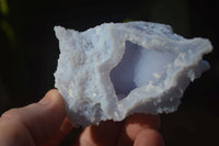 Natural Etched Blue Chalcedony Specimens  x 12 From Nsanje, Malawi