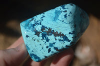 Polished Blue Shattuckite Free Forms  x 4 From Namibia