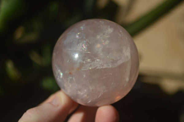 Polished Rare Star Blue Rose Quartz Spheres x 3 From Ambatondrazaka, Madagascar