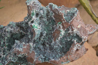 Natural Drusy Quartz Coated Malachite On Red Copper Dolomite  x 1 From Likasi, Congo - Toprock Gemstones and Minerals 