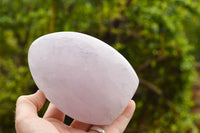 Polished Rare Blue Rose Quartz Standing Free Forms  x 2 From Ambatondrazaka, Madagascar - TopRock