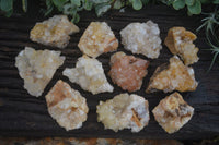 Natural Golden Limonite / Lemonite Quartz Clusters  x 12 From Zambia - TopRock